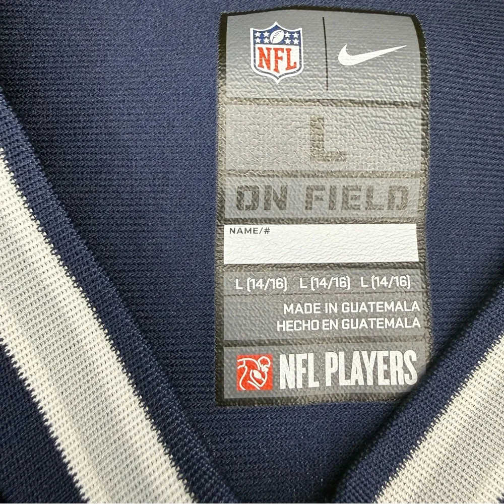 NWT NFL Nike Cowboys Dak Prescott Navy Blue Jersey Youth L 14/16‎